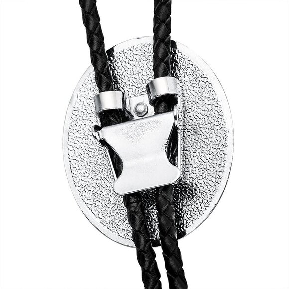 Handmade Round Shape Western Cowboy Bola Tie - Tiger Eye - Picture 3 of 6